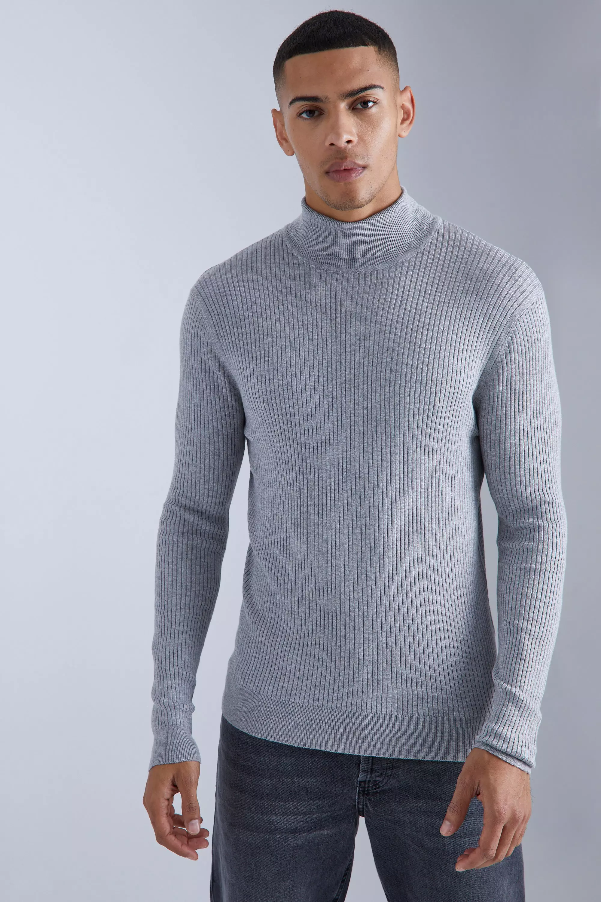 Roll neck outlet jumpers for men